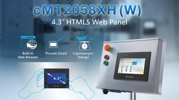 Weintek’s new cMT2058XH (W) is a compact 4.3-inch web-based HMI panel Weintek’s new cMT2058XH (W) is a compact 4.3-inch web-based HMI panel